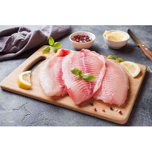 SFFI80008 [TFF-7/9-RED] FROZEN TILAPIA FILLET, SIZE : 7/9 (RED STRAP)"
