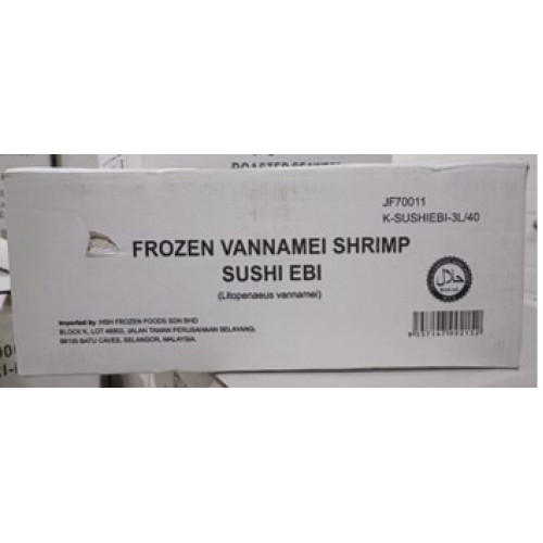 JF70011 [K-SUSHI EBI-3L/40] FROZEN VANNAMEI SHRIMP 3L (30PCS/TRAY)