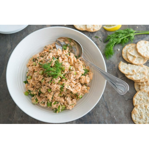 JF60028 [SALAD-SMKS/500G] FROZEN FLAVORED SMOKE SALMON SALAD 500G