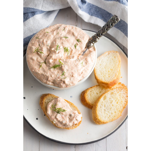 JF60028 [SALAD-SMKS/500G] FROZEN FLAVORED SMOKE SALMON SALAD 500G